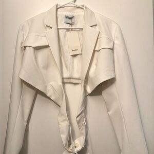 #BERSHKA cropped wrap around blazer